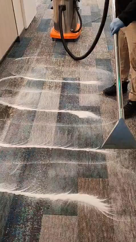 Lavado profundo de alfombra con inyección y extracción